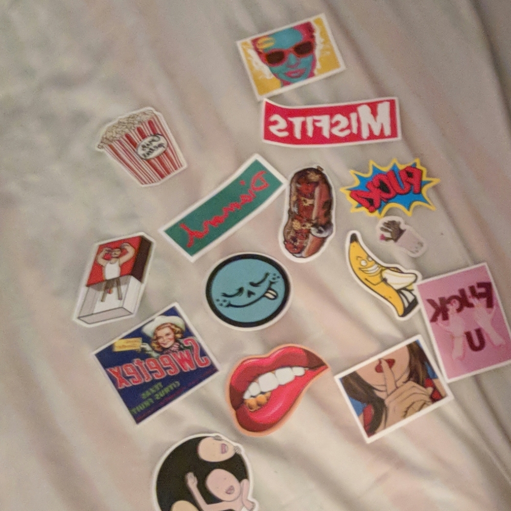 15 (some adult) stickers